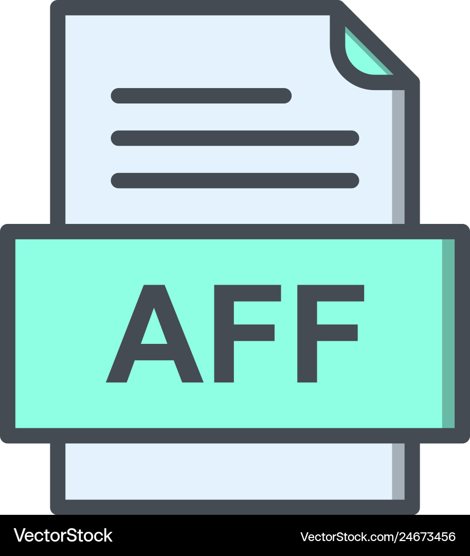 Aaf file document icon vector image