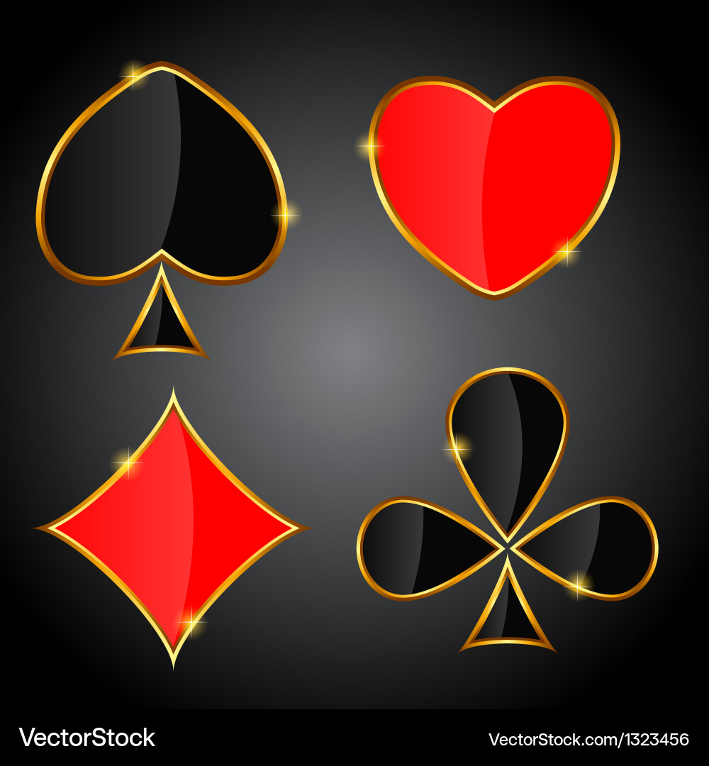 Abstract background with card suits for design vector image