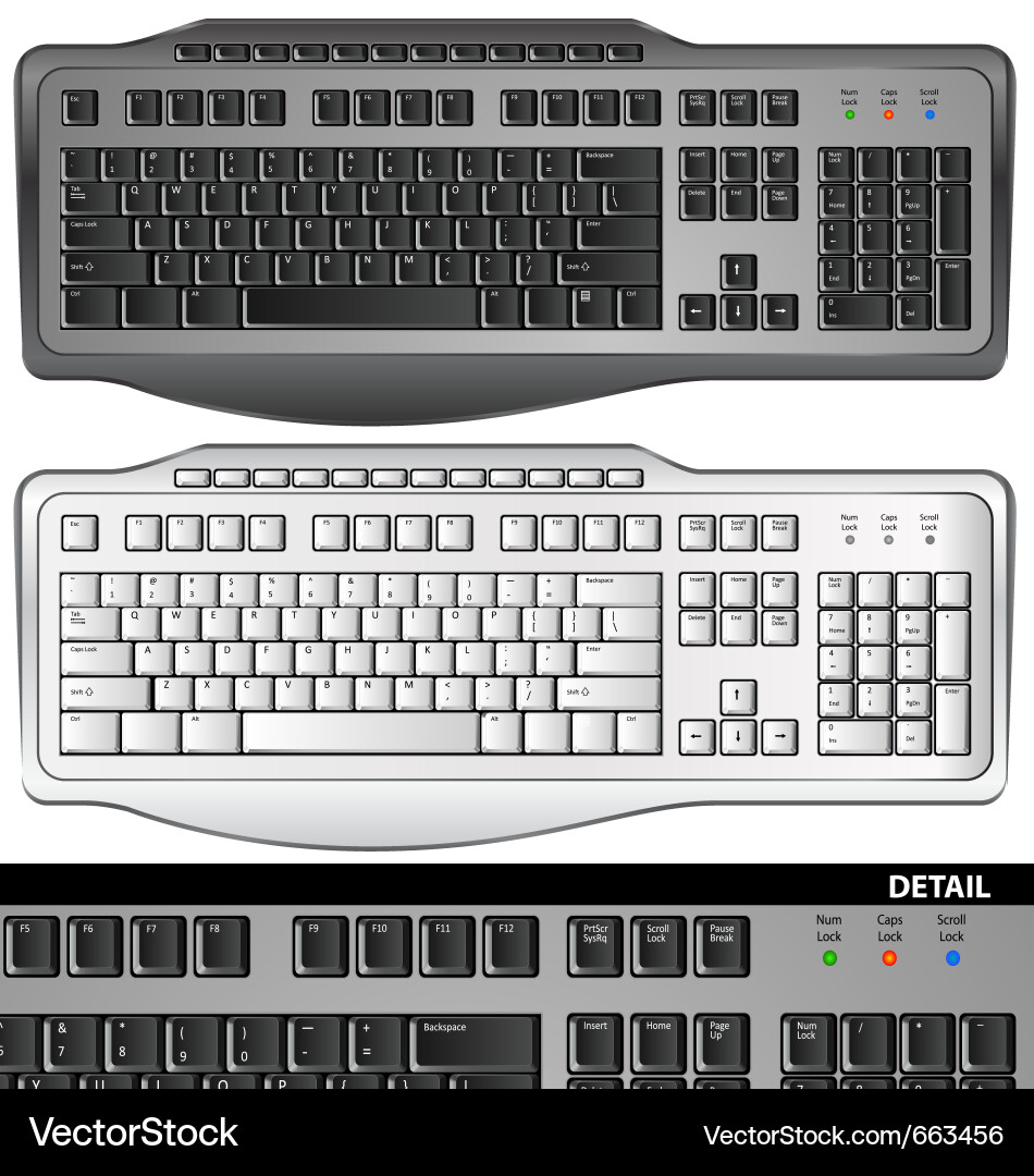 Computer Keyboard schließen Vektorbild