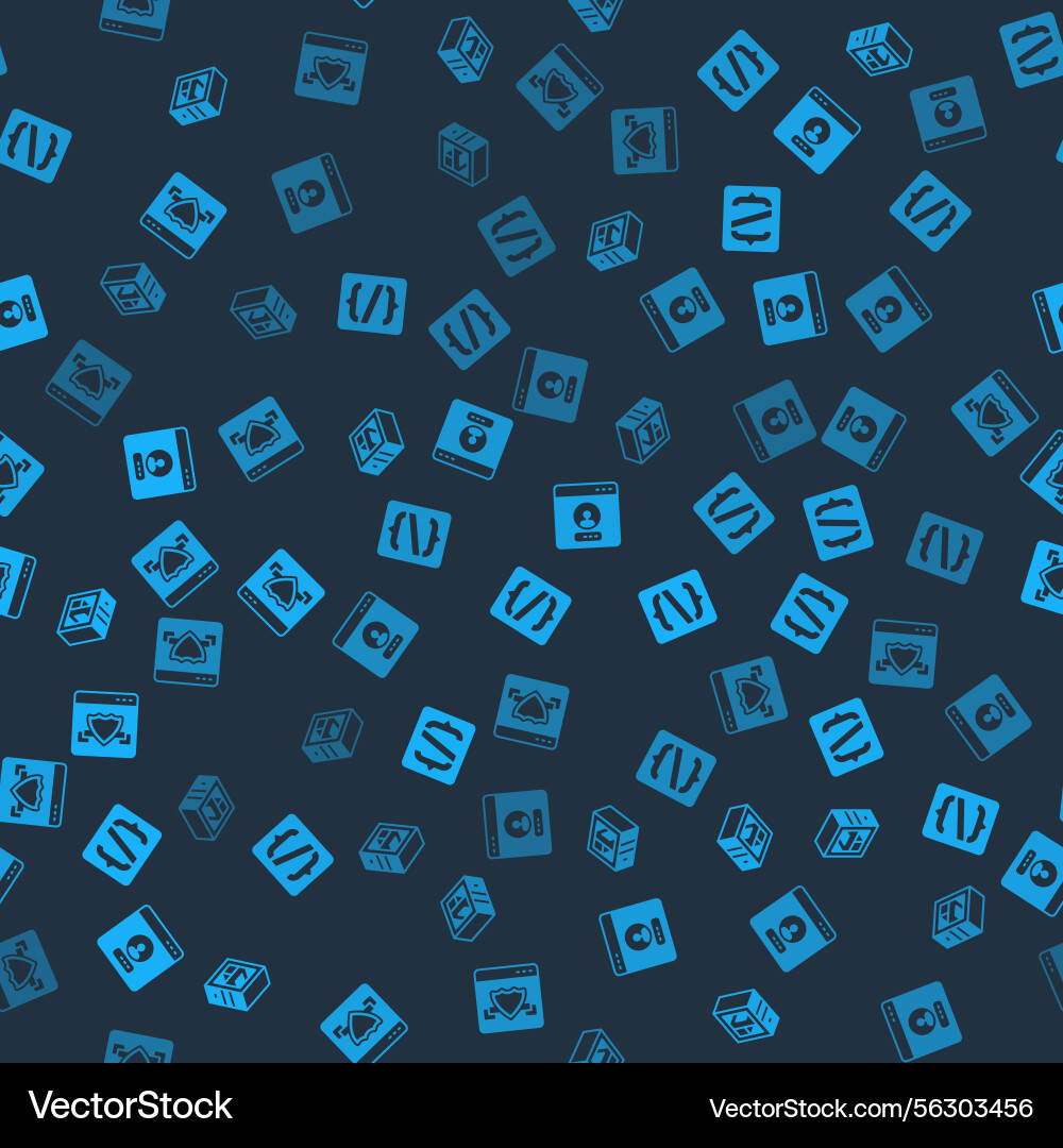 Computer Programmierung Icons Set Vektorbild