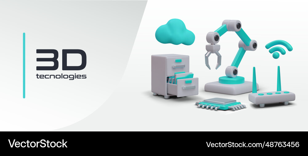 Concept of innovative technologies automated Concept of innovative technologies automated vector image