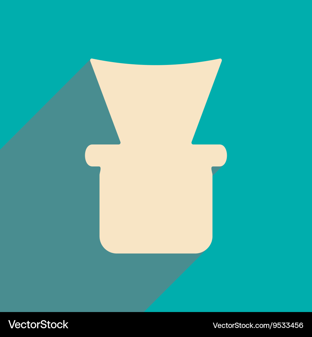 Flat with shadow icon and mobile application Vector Image