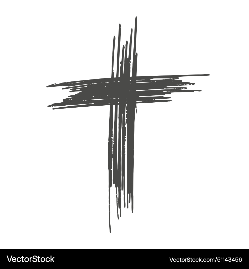 Grunge Stil christian Kreuz für Asche wednesday web Grunge Stil christian Kreuz für Asche wednesday web vektorbild