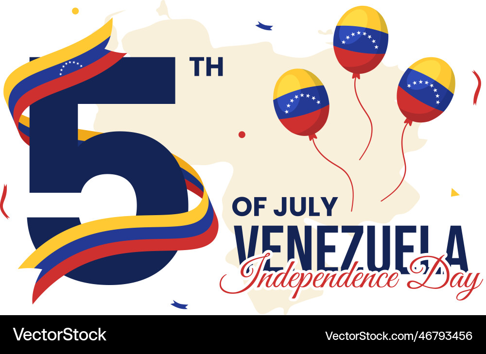 Happy venezuela independence day on 5 july Happy venezuela independence day on 5 july vector image