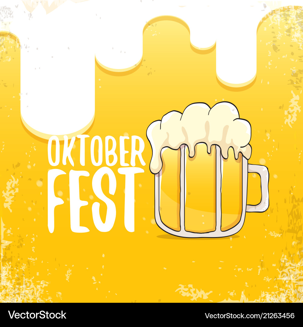 Oktoberfest hand drawn label on beer Oktoberfest hand drawn label on beer vector image