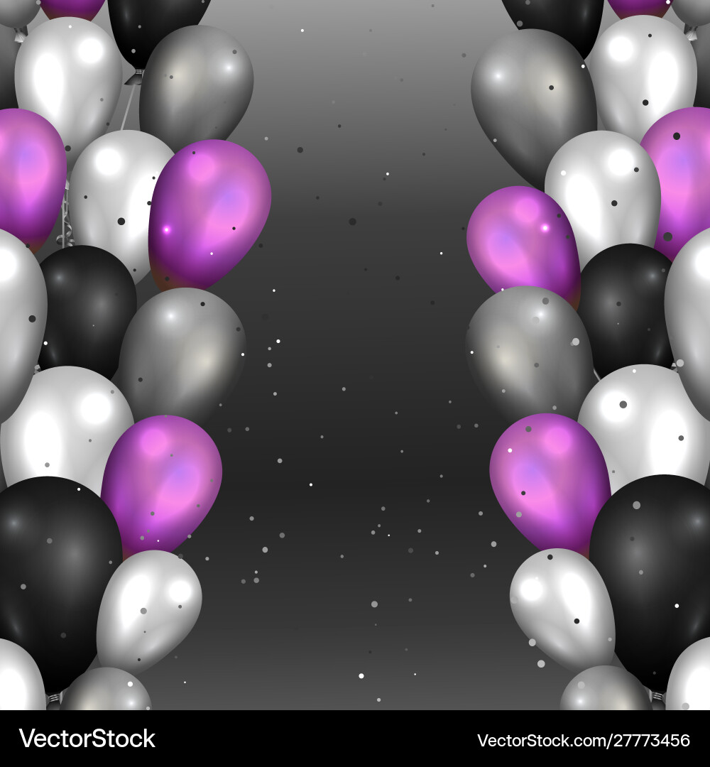 Realistic balloons background for web and print Vector Image
