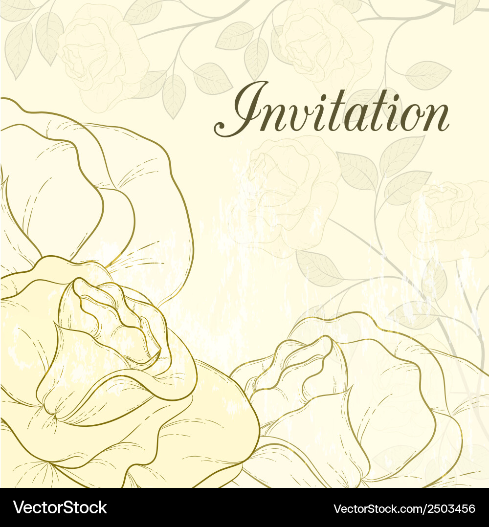 Rose design card Vector Image
