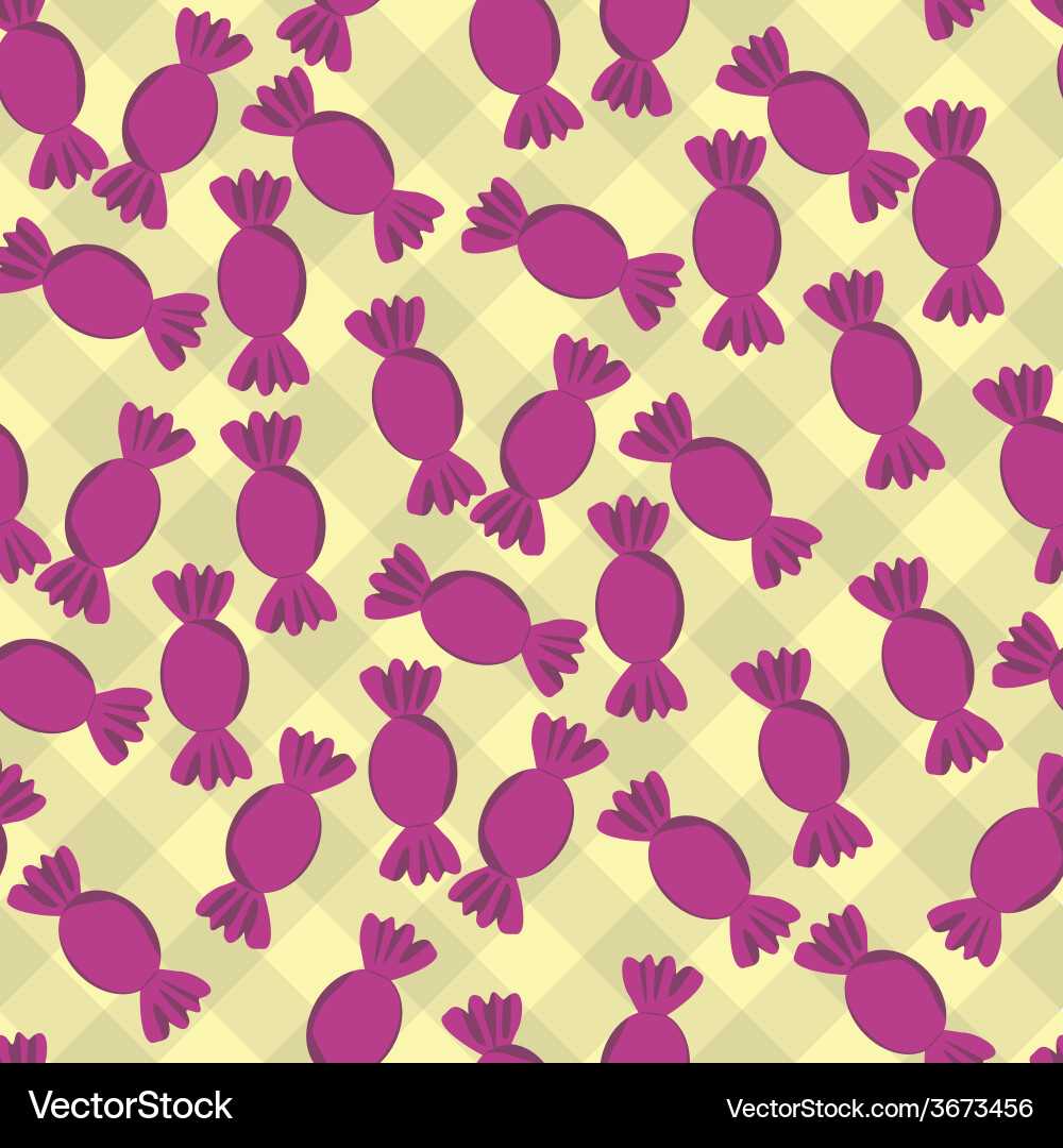 Seamless pattern with candy background vector image