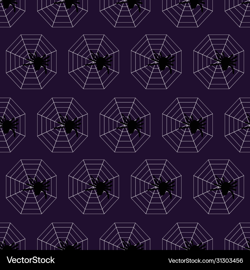 Seamless pattern with spiderweb Seamless pattern with spiderweb vector image