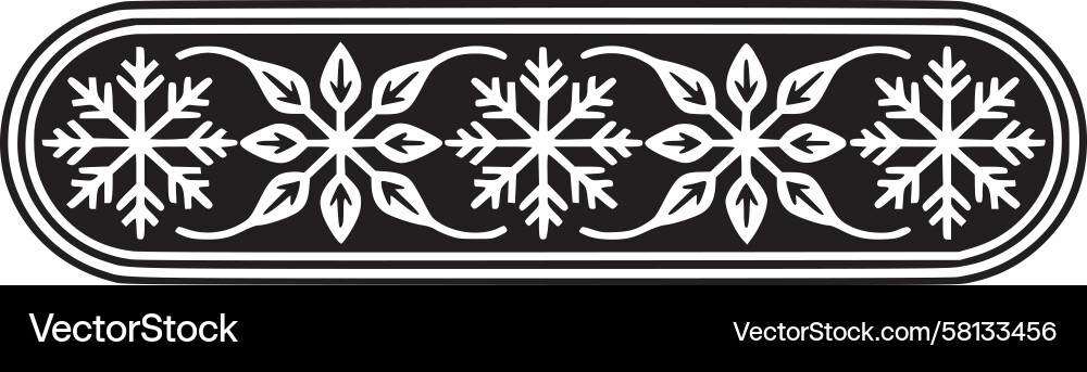 Snowflake Border Pattern Vector Image
