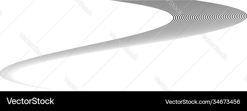 Wide rectangular format wavy waving zig-zag Wide rectangular format wavy waving zig-zag Vector Image