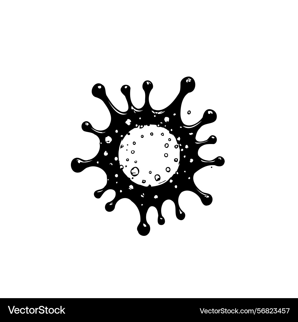 Abstract depiction of a cellular form with radial Vector Image