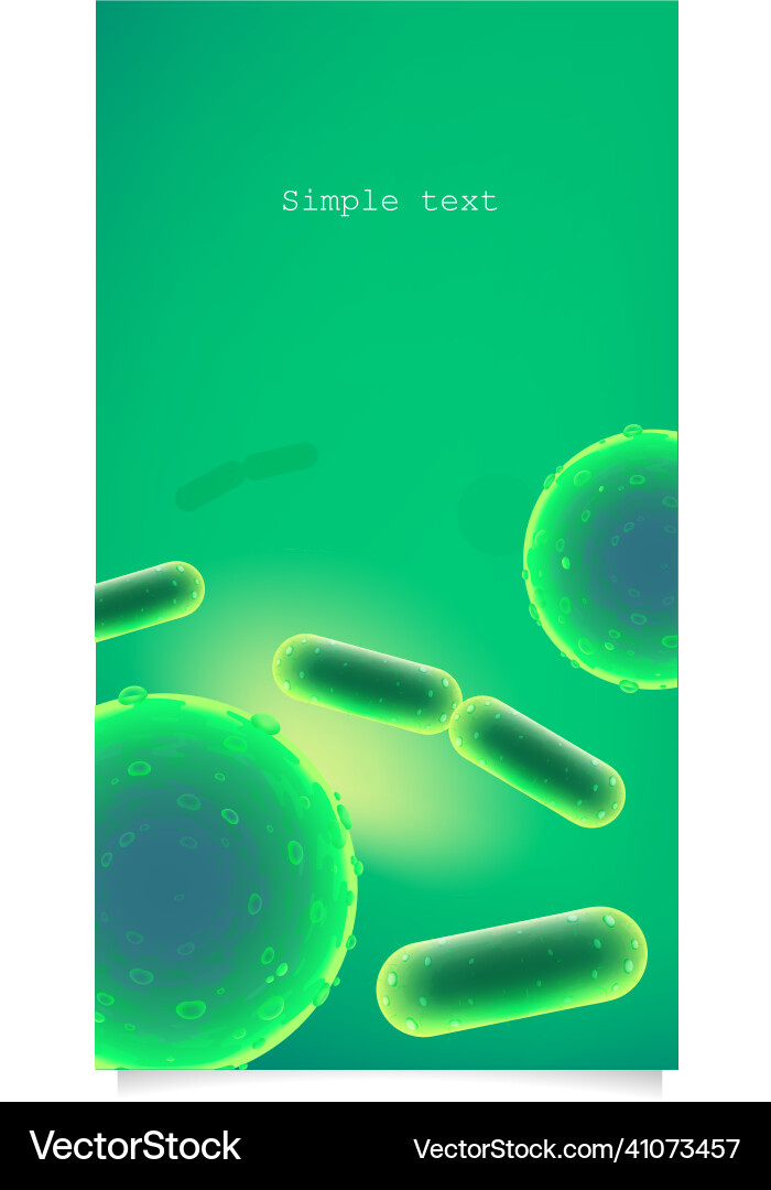 Bacteria 3d color background with text space Bacteria 3d color background with text space vector image