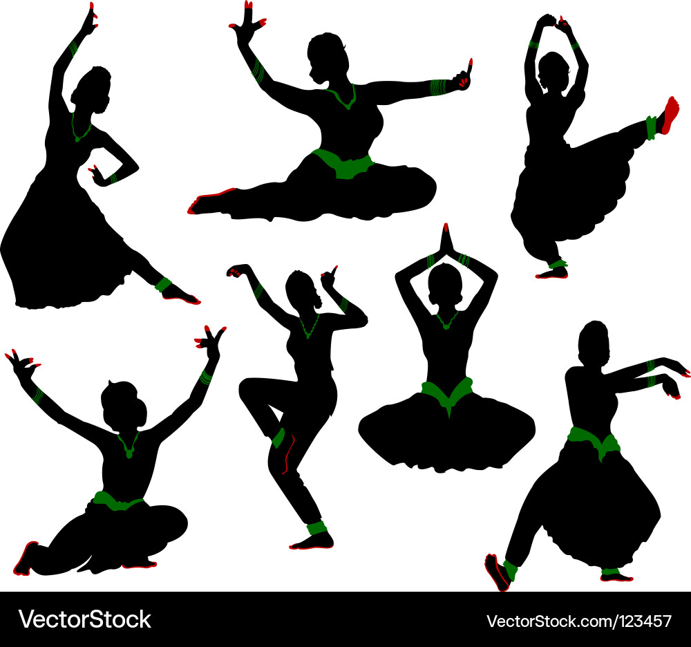 Bharatanatyam Dancer vector image