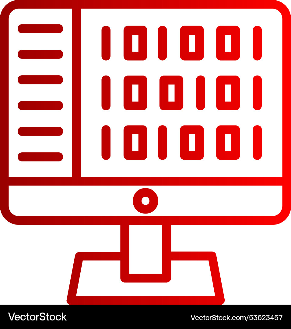 Coding line gradient icon Vector Image