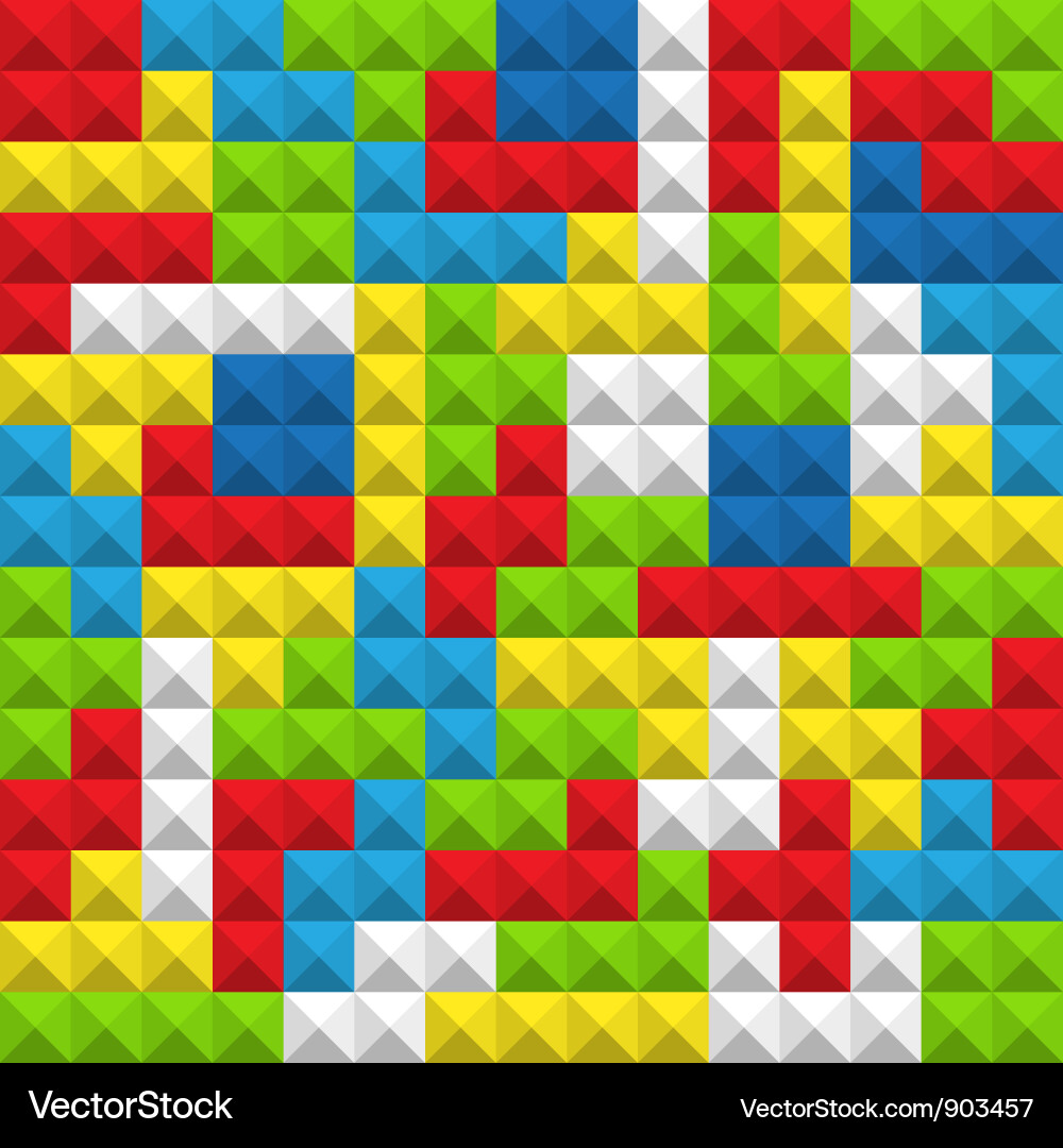Colorful Block Pattern Background Vector Image
