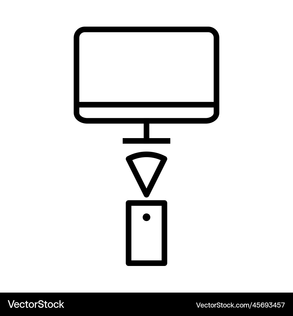 Computer control icon line isolated on white Computer control icon line isolated on white vector image