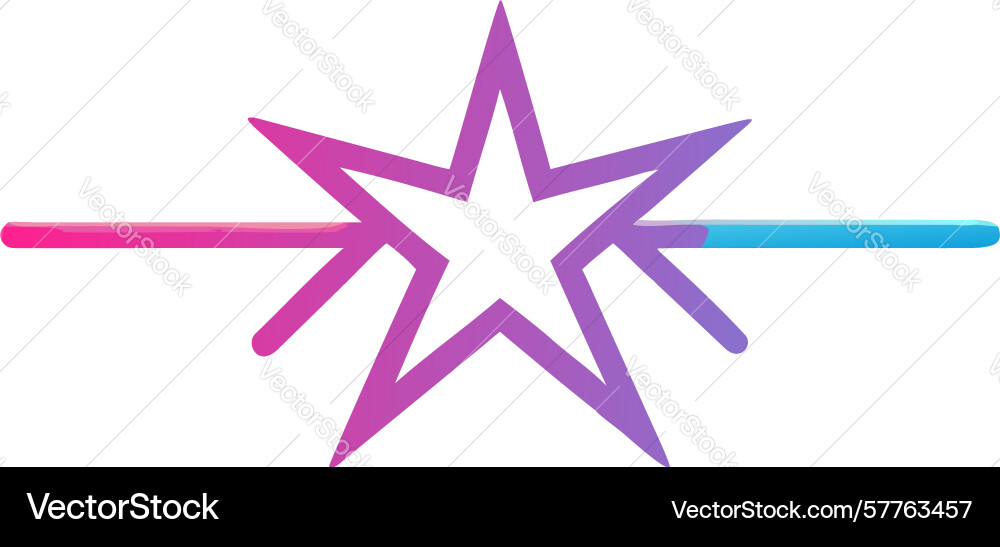 Dynamic abstract star burst design generative ai vector image