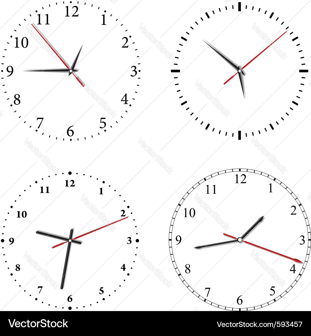Elegant Clock Display vector image