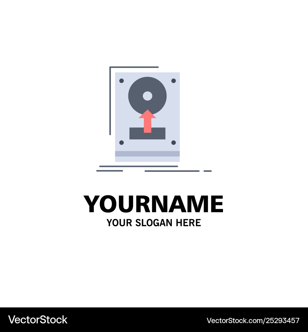 Install drive hdd save upload flat color icon Install drive hdd save upload flat color icon vector image