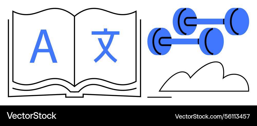 Language learning and development concept Language learning and development concept vector image