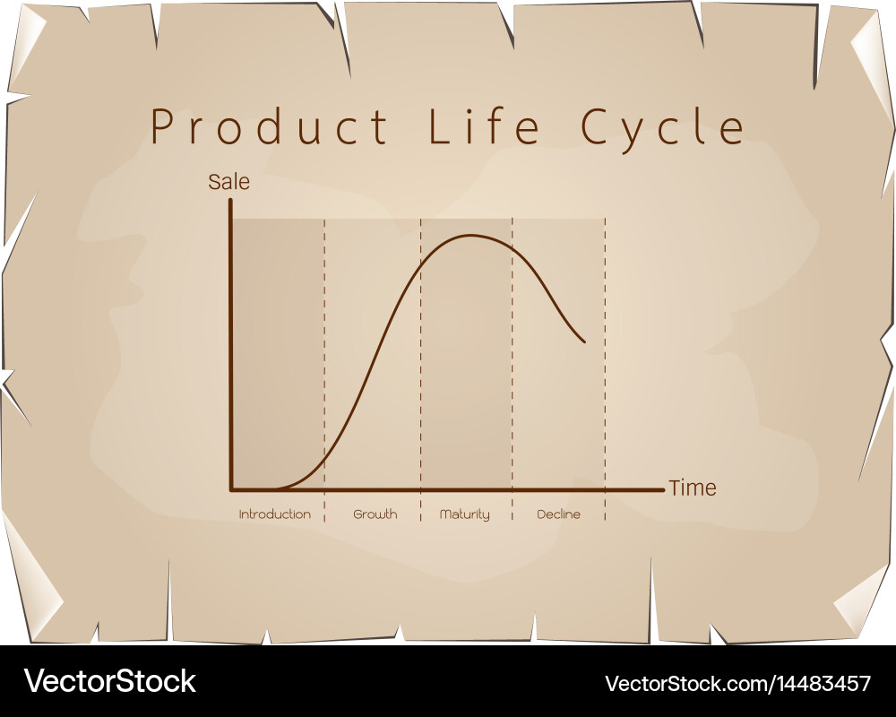 Marketing concept of product life cycle graph char Vector Image