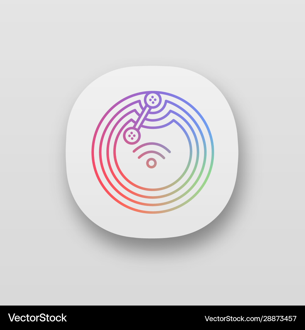 Nfc microchip app icon vector image