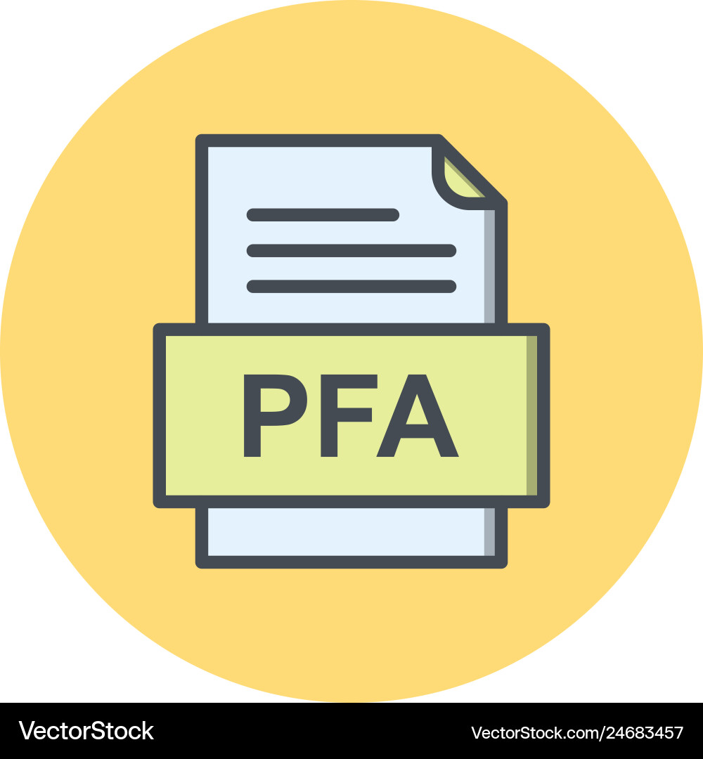 Pfa file document icon Vector Image