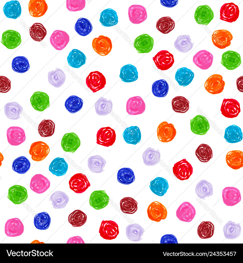 Seamless pattern with a painted felt-tip pen Vector Image