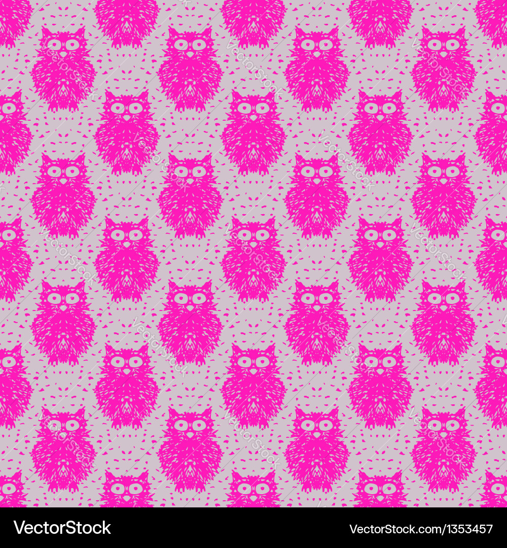 Seamless pattern with owls Vector Image