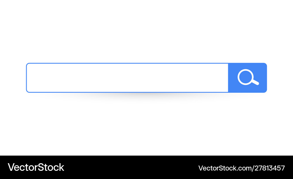 Search bar horizontal linear border with text Search bar horizontal linear border with text vector image