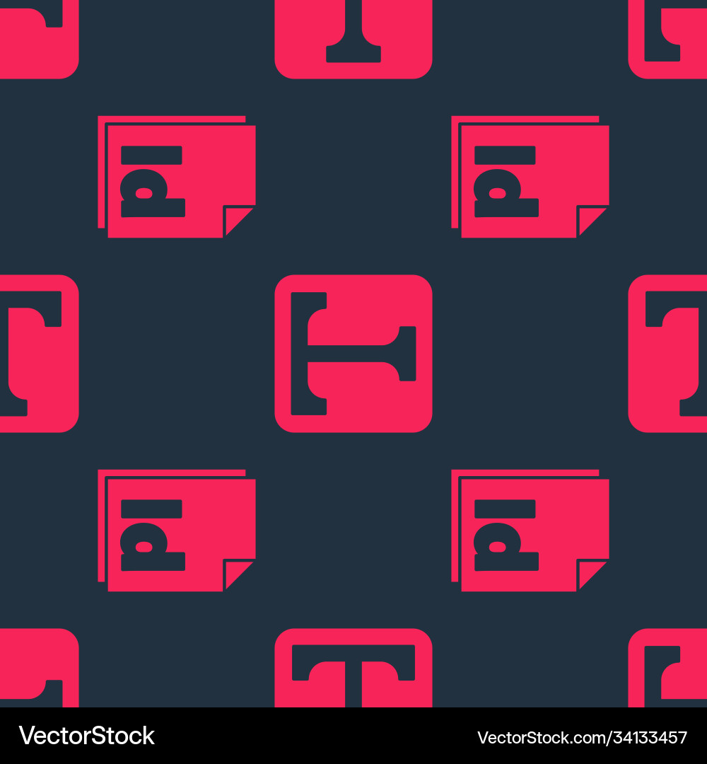 Set id file document and text on seamless pattern Set id file document and text on seamless pattern vector image