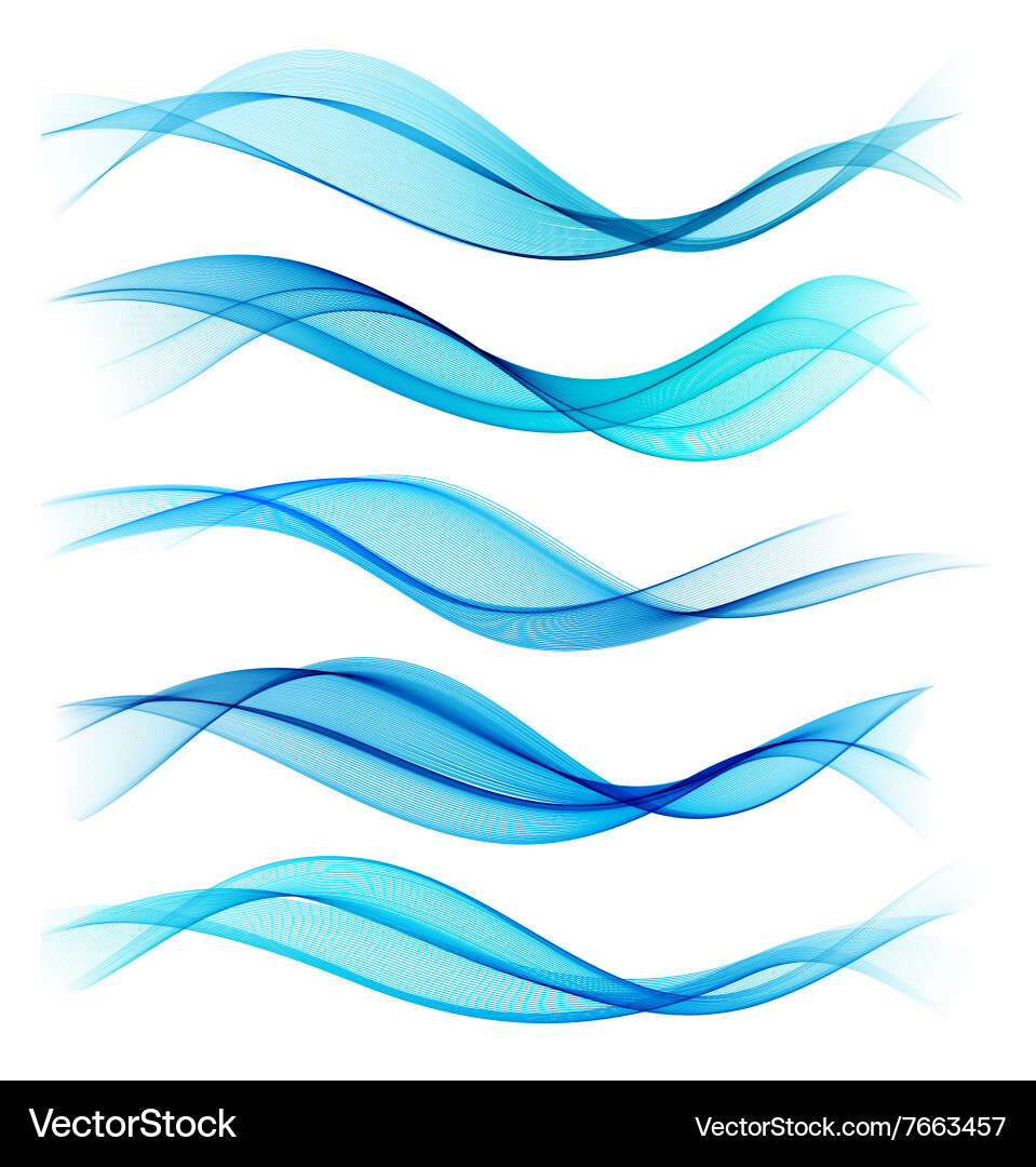 Set of blend abstract wave vector image