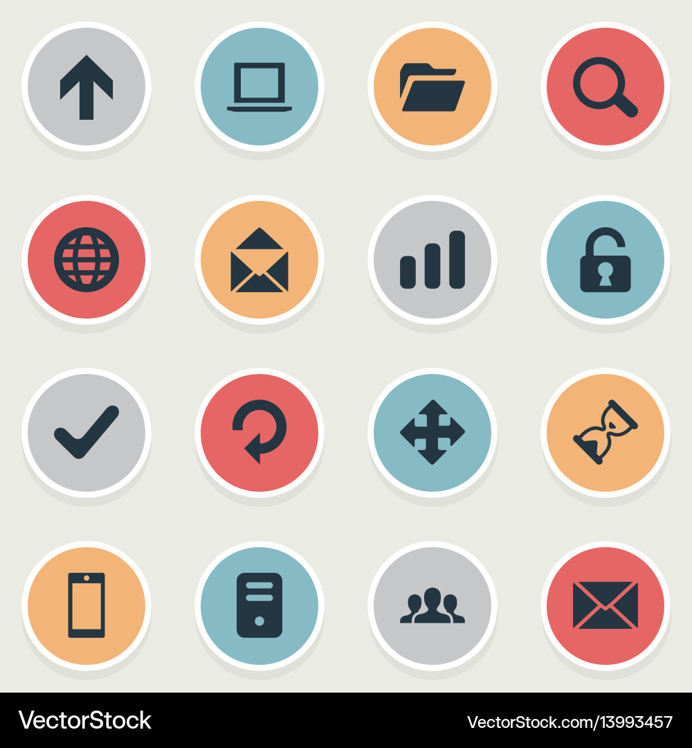 Set of simple practice icons Set of simple practice icons vector image