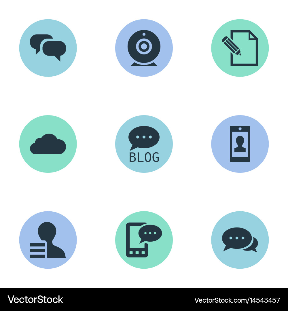 Set of simple user icons Vector Image
