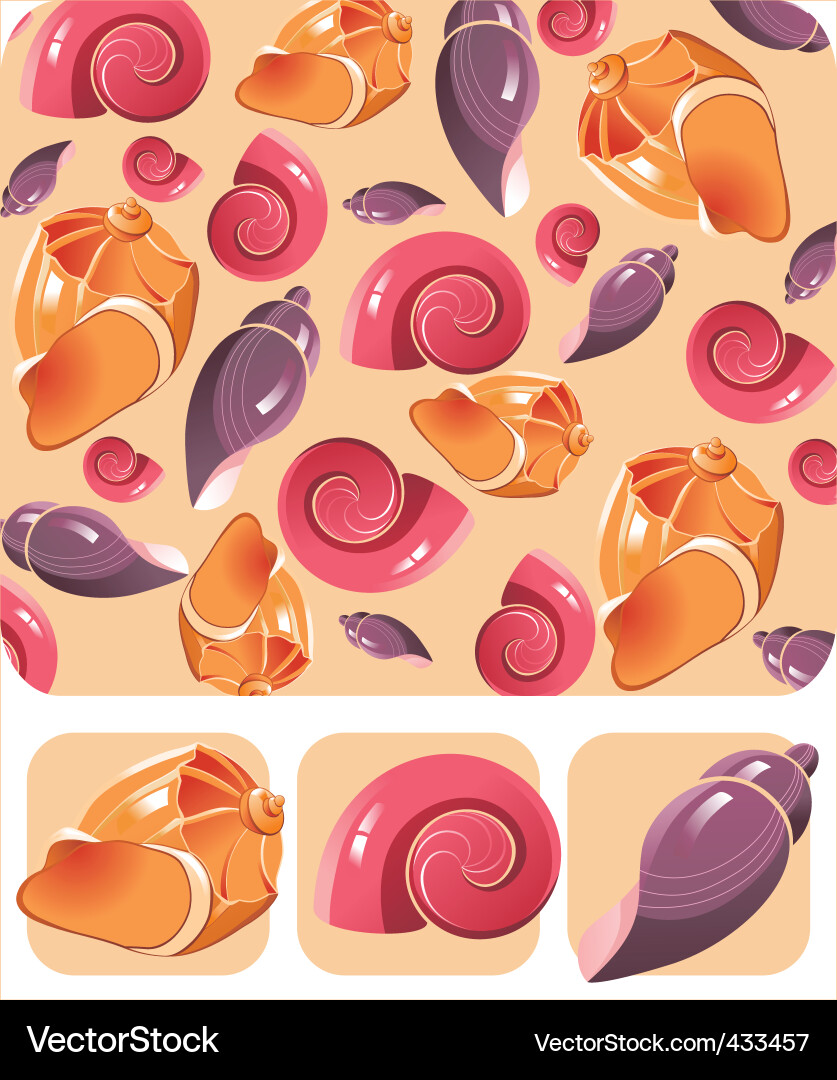 Shell icons Vector Image
