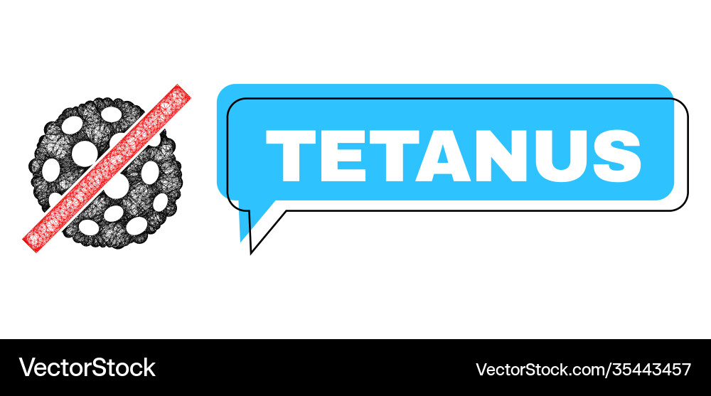 Shifted tetanus speech bubble and net remove Shifted tetanus speech bubble and net remove vector image