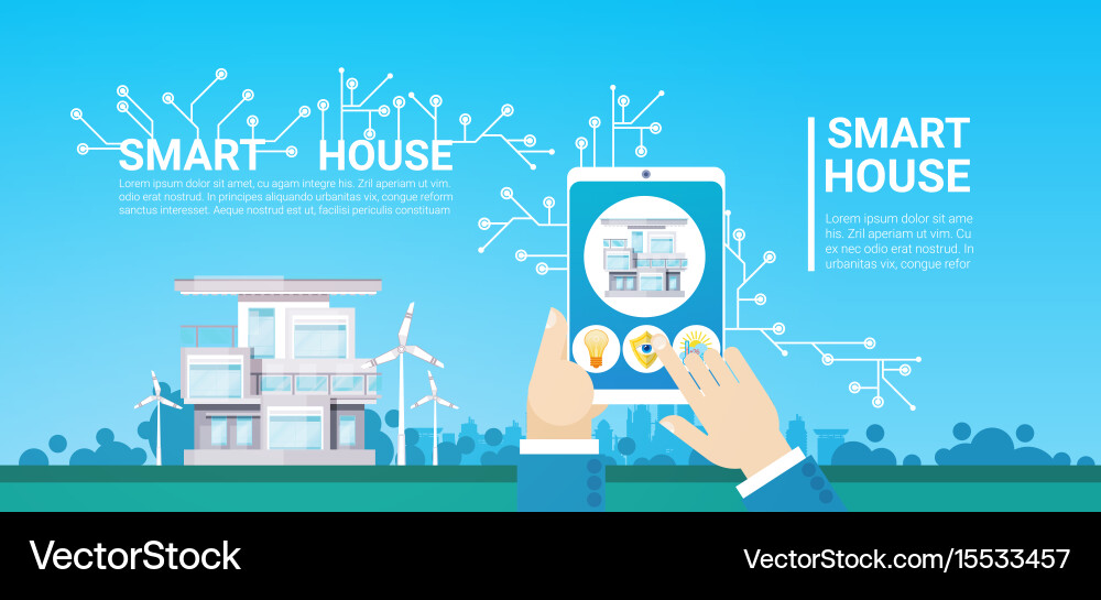Smart Home Automation Control System vector image