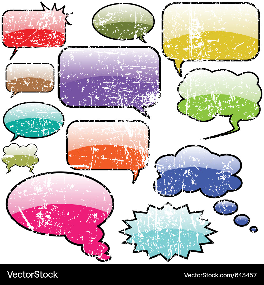 Speech Bubbles Collection Vector Image