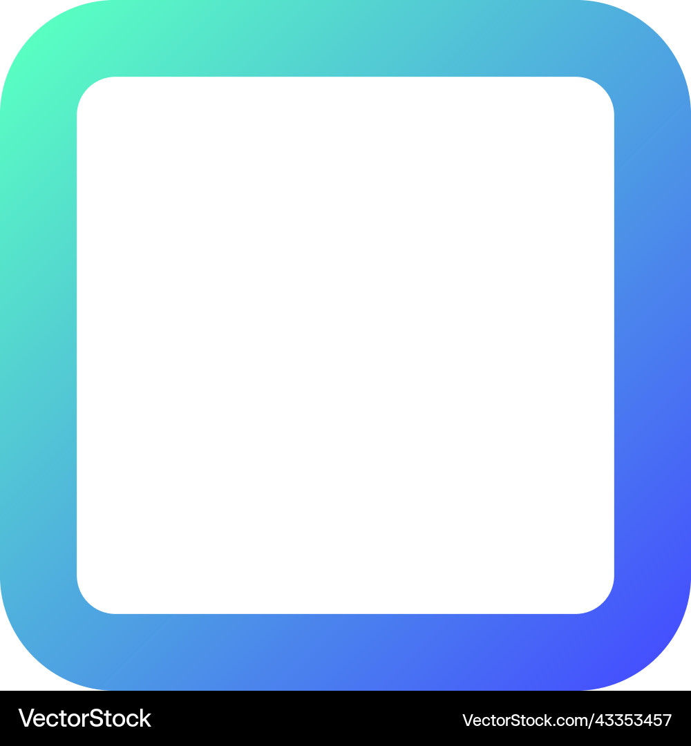 Stop button pixel perfect gradient linear ui icon Stop button pixel perfect gradient linear ui icon vector image
