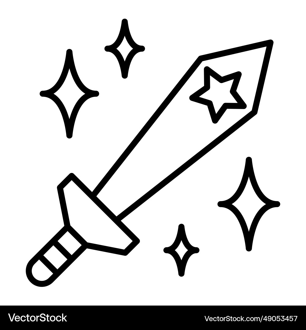 Sword Icon - Sharp Edge Vector Image