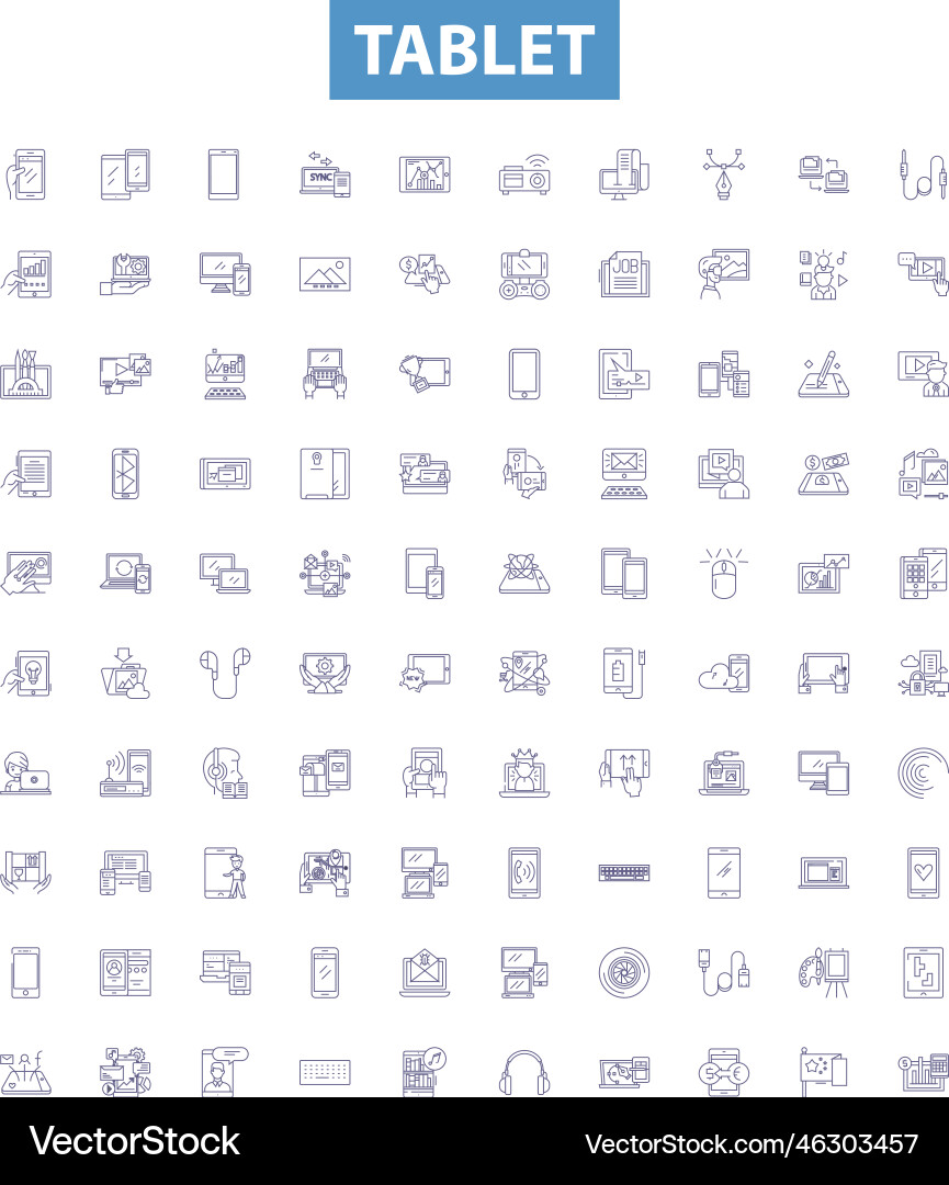 Tablet Icon Set - Android & iOS Vector Image