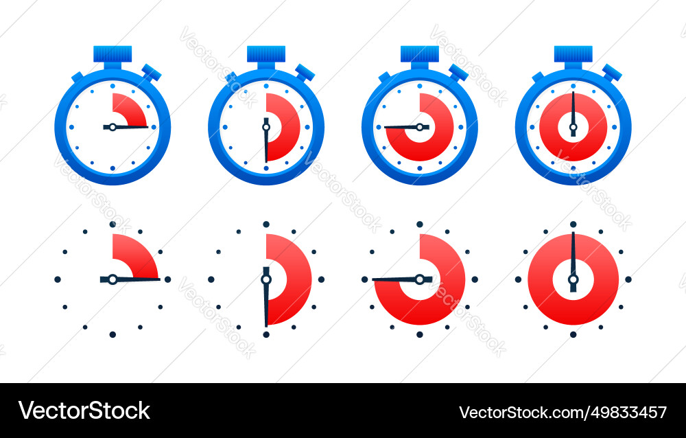 Timer clock stopwatch icon countdown Timer clock stopwatch icon countdown vector image