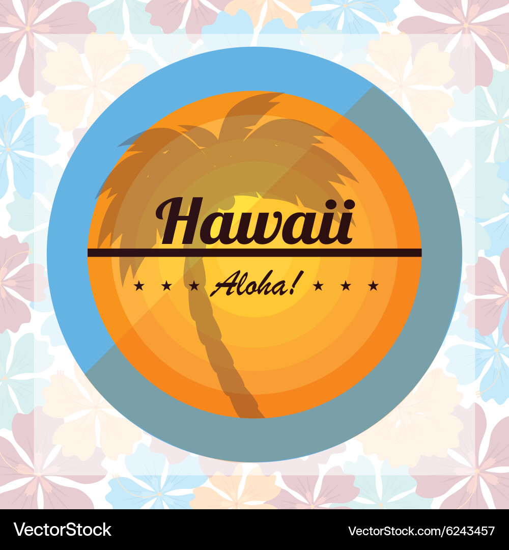 Welcome to hawaii Vector Image