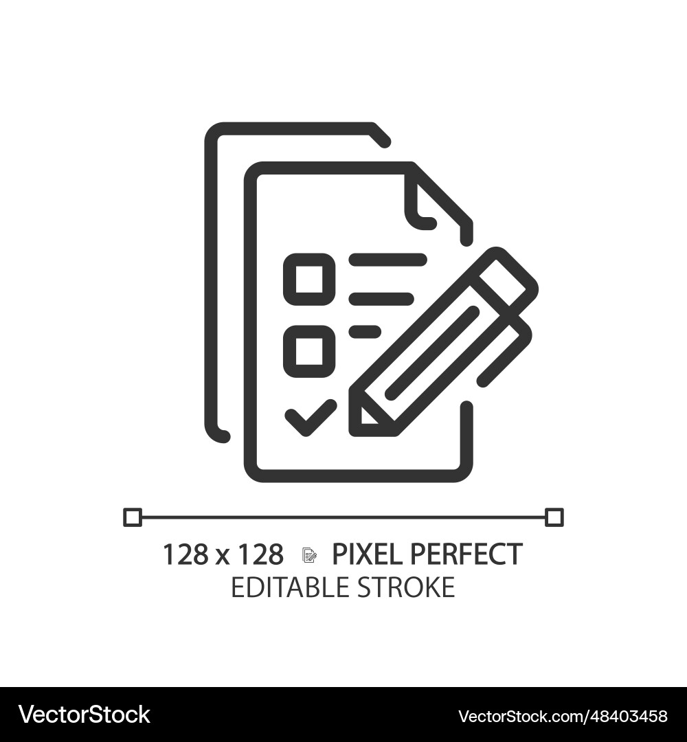 2d customizable checklist thin linear black icon 2d customizable checklist thin linear black icon vector image