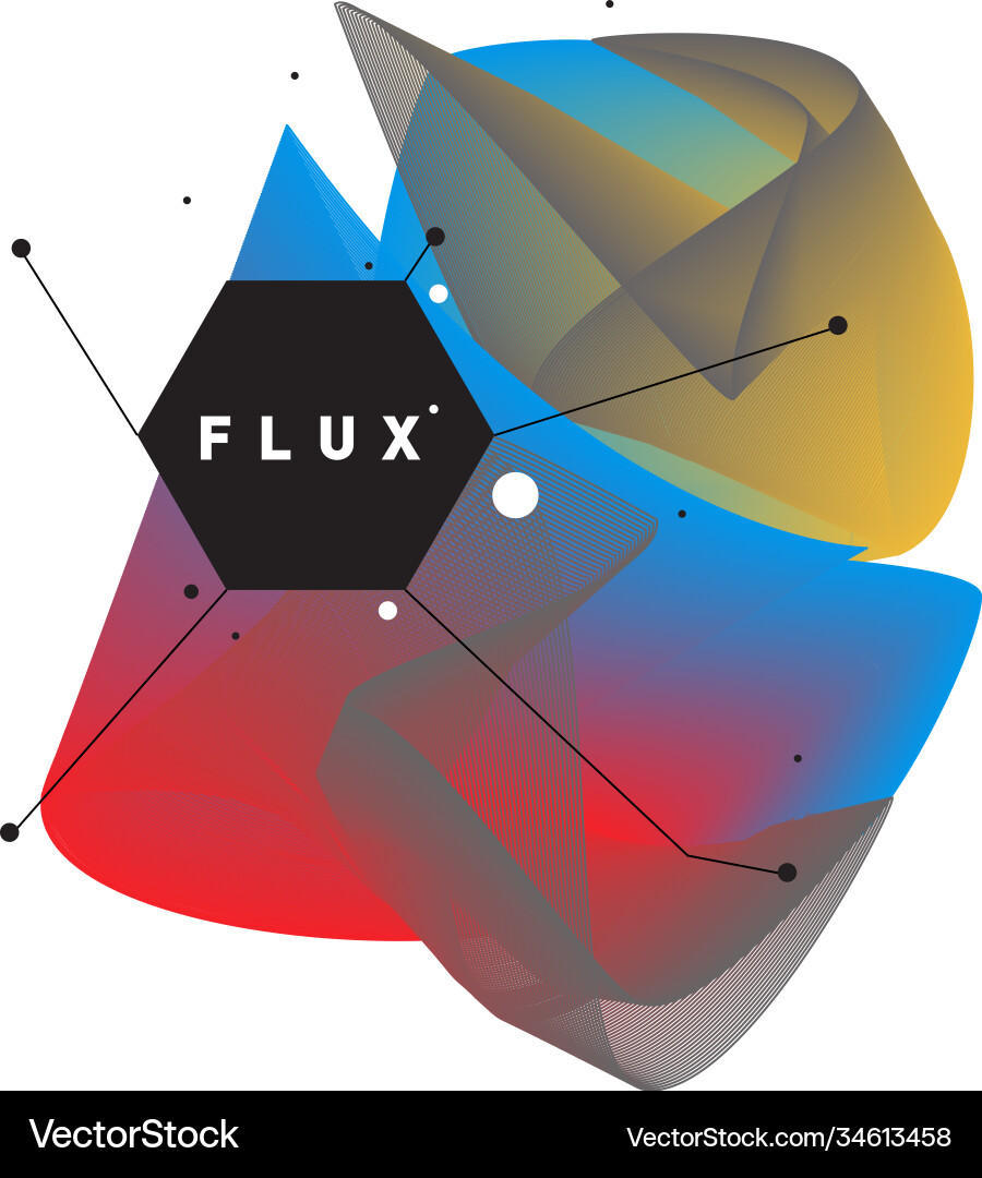 3d colorful wave background dynamic flux effect 3d colorful wave background dynamic flux effect vector image