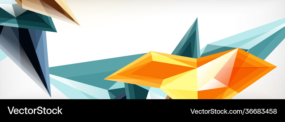 3d triangles and pyramids abstract vector image