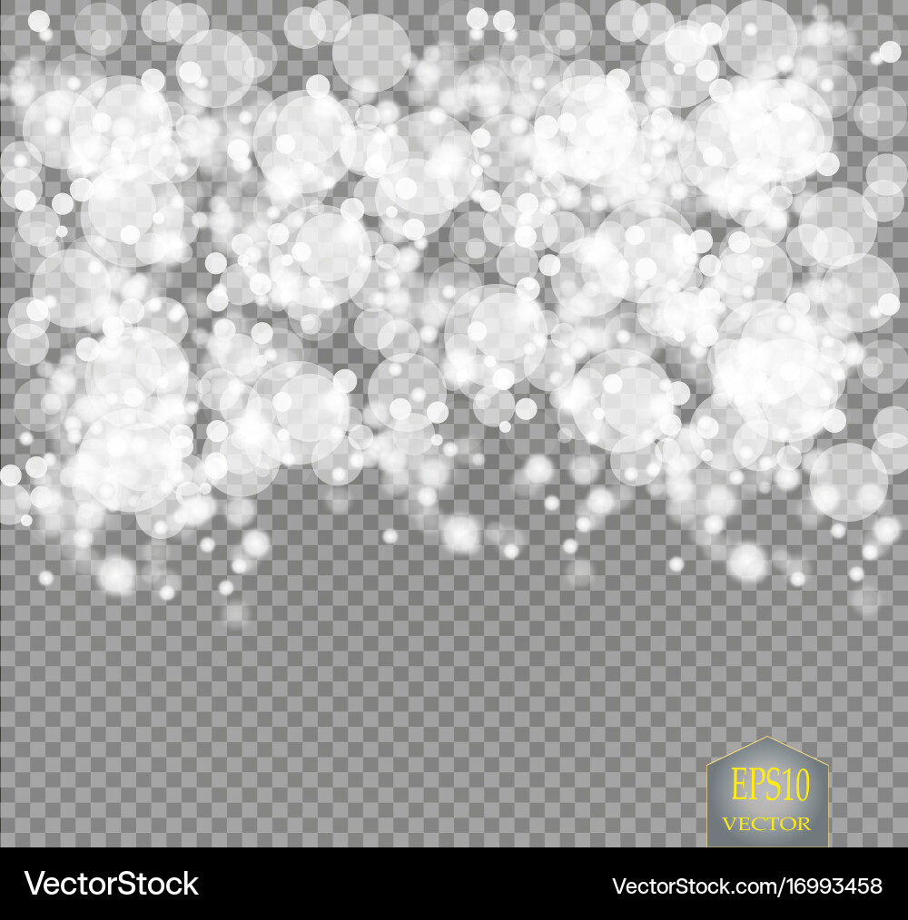 Abstract white bokeh effect explosion with sparks vector image