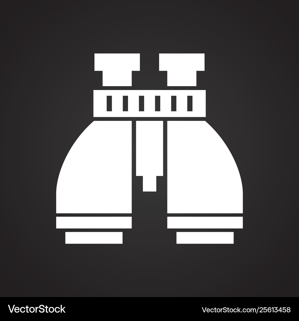 Binocular icon on background for graphic and web Binocular icon on background for graphic and web vector image