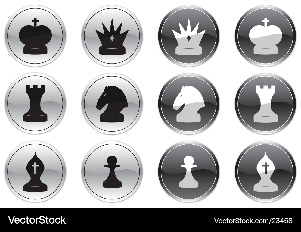 Chess Icon Set Vector Image
